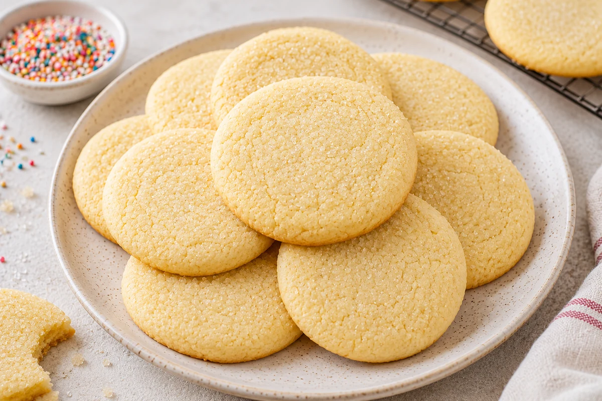 Classic homemade sugar cookies with a soft and buttery texture