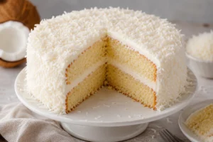 Easy Coconut Cake Recipe with Creamy Frosting