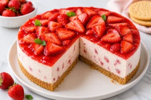 Easy Strawberry Cheesecake Recipe for Beginners | Creamy
